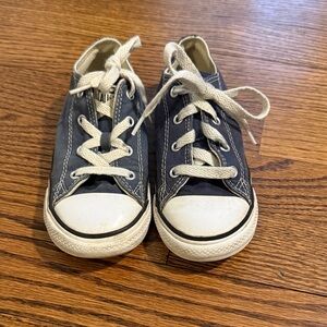 Kids Navy Converse Canvas Sneakers